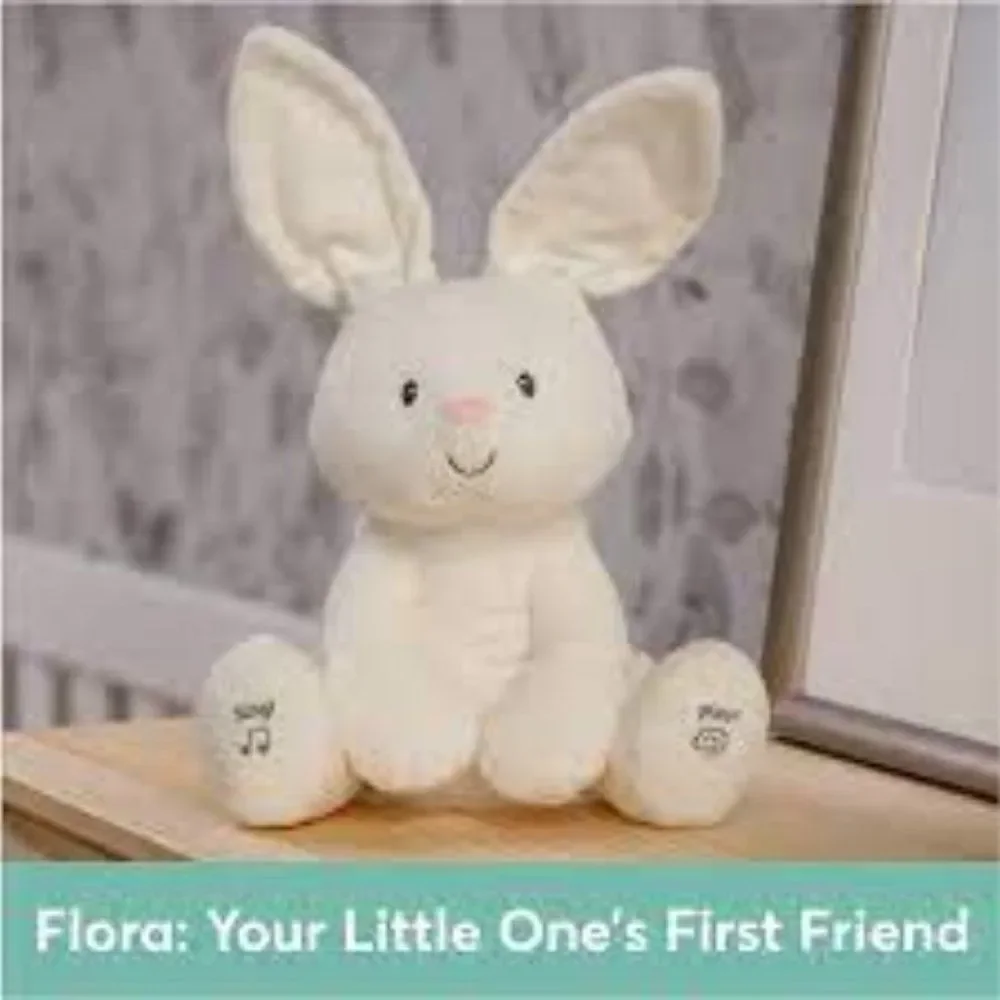 Baby Gund Flora the Bunny‎ Rabbit Musical Singing Animated Plush Toy 12